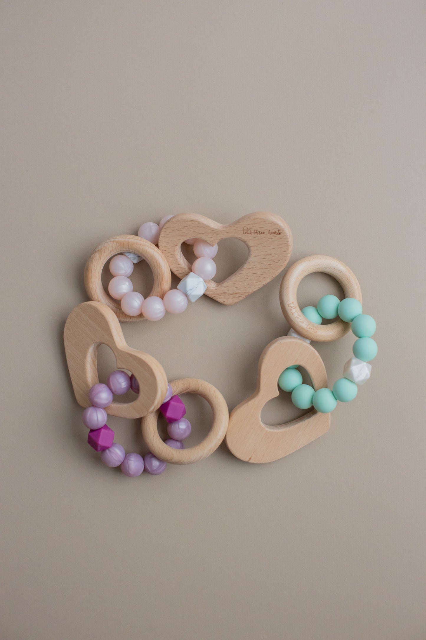 Heart Rattle - Natural Beech Wood