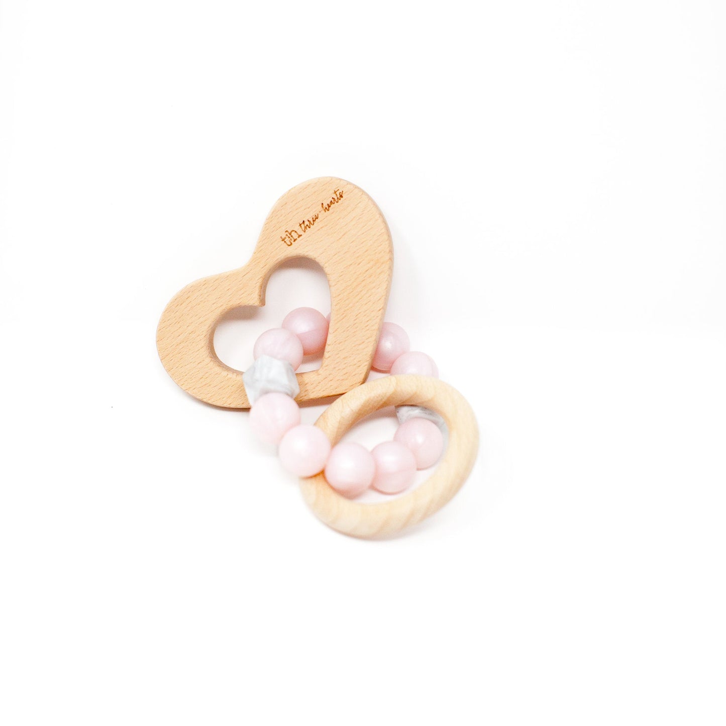 Heart Rattle - Natural Beech Wood