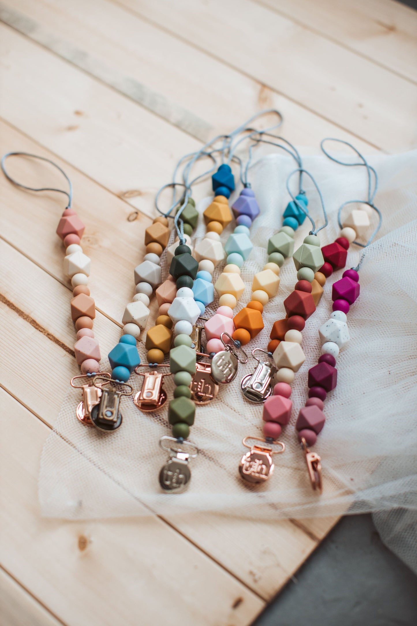 Grande Jewel Pacifier Clip - Food Grade BPA Free Silicone