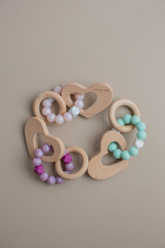 Heart Rattle - Natural Beech Wood