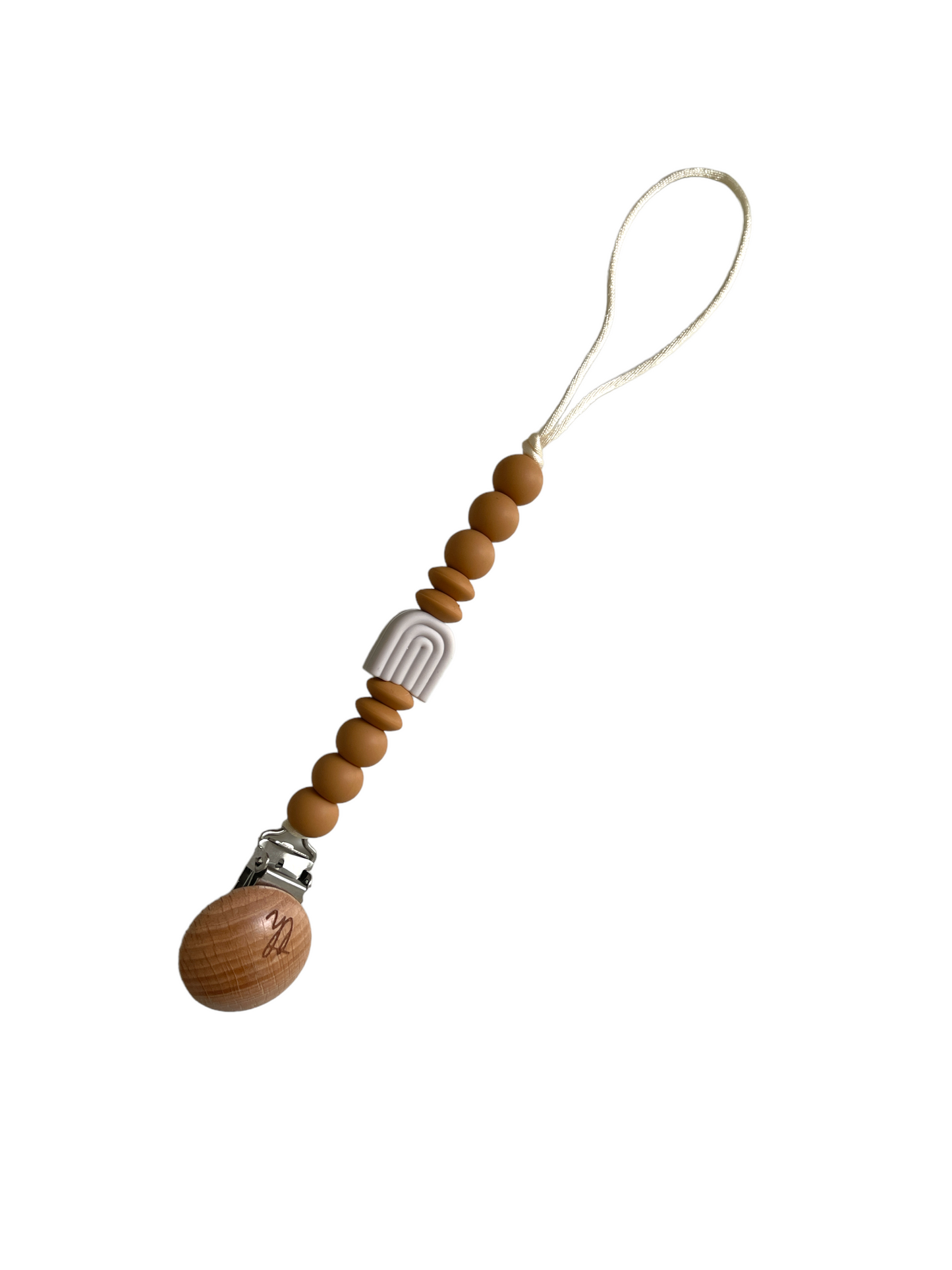 Petite Rainbow Silicone Teether Clip