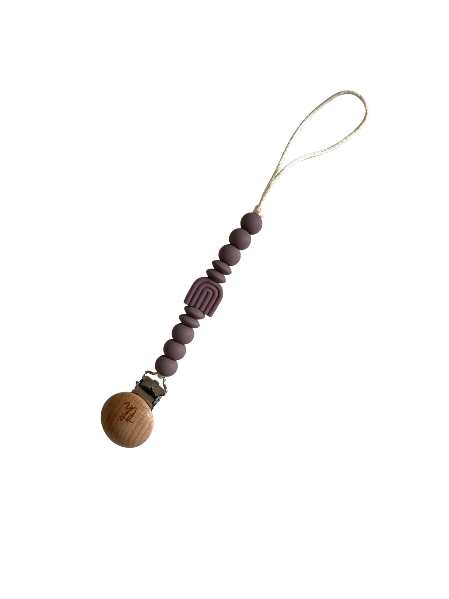 Petite Rainbow Silicone Teether Clip