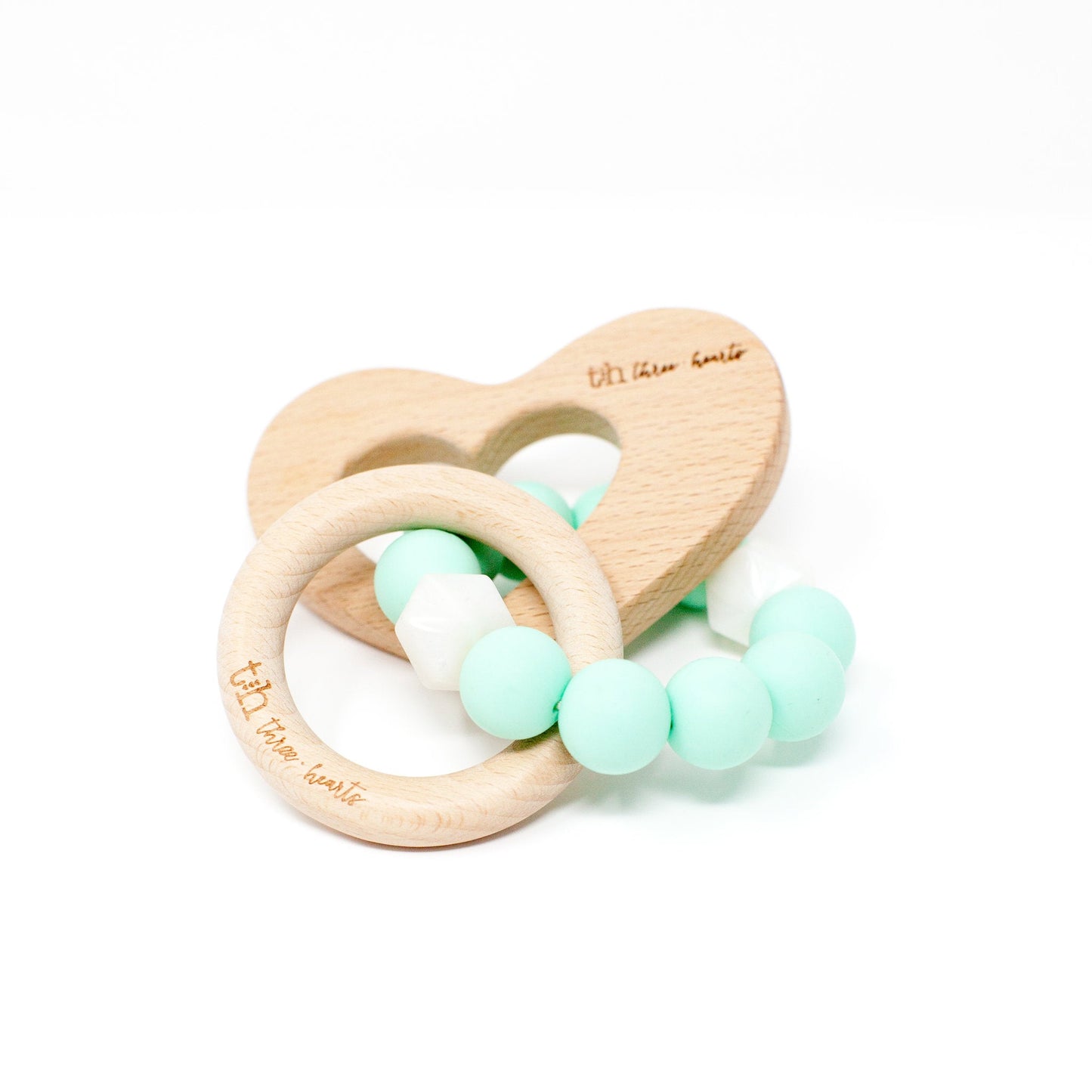 Heart Rattle - Natural Beech Wood